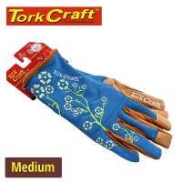Tork Craft Ladies Slim Fit Garden Gloves Blue Medium Photo