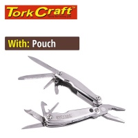 Tork Craft Multitool Silver Mini With Led Light With Nylon Pouch In Blister Photo