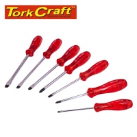 Tork Craft Screw Driver Set Pvc 7 pieces Sl & Ph Bits Photo