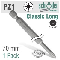 SCHRODER Pozi.No.1 70mm Power Bit 1 Pack Photo