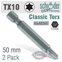 SCHRODER Torx Tx10x50mm Classic Power Bit 2/Cd Photo