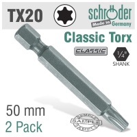 SCHRODER Torx Tx20x50mm Classic Power Bit 2/Cd Photo