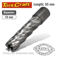 Tork Craft Annular Hole Cutter HSS 18 X 55mm Broach Slugger Bit Photo