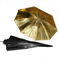 Photon 110cm Black-Gold Reflector Umbrella Photo