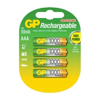 GP Batteries GP AAA 1000 1.2V 4 Pack Rechargeable Batteries Photo