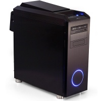 Lian Li PC-B25S Midi Tower ATX Chassis - Black with Cold Blue Ring Design and Sound Dimmer Structure Photo