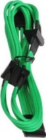 BitFenix Alchemy Multisleeved Cable 20cm 1x 4pin Molex to 4x SATA power Cable - Green Photo