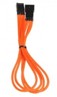 BitFenix Alchemy Multisleeved Cable - 30cm 4 pin power extension cable for PWM fan - Orange Photo
