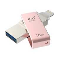 PQI - 128GB iConnect mini USB 3.0/Lightning Silver USB Flash Drive Photo