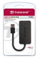 Transcend 4 Port USB 3.0 Hub - Black Photo