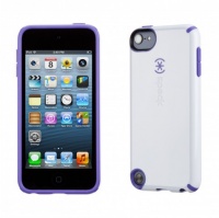 Speck CandyShell Case for Apple iPod Touch 5 - White and Purple Photo