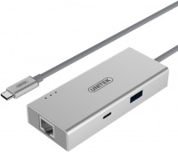 Unitek USB3.1 Type-C Aluminium Multi-Port Hub - Silver Photo