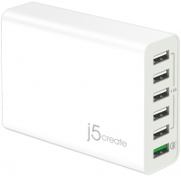 j5 create 6-Port USB QC3.0 Super Charger - White Photo