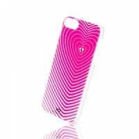 White Diamonds Heartbeat Cover for Apple iPhone 5 and 5s - Pink Photo