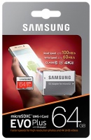 Samsung EVO Plus 64GB MicroSDXC UHS-I Class 10 SD Card with Adapter Photo