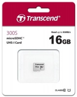 Transcend 300s 64GB MicroSDXC UHS-I Class 10 Memory Card - Silver Photo