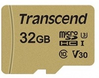 Transcend 500s 32GB Micro SDXC/SDHC Class 10 V30 UHS-I U3 Memory Card Photo