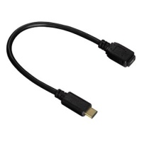 Hama - USB-C Adaptor Cable Micro USB 2.0 Black 0.15m Photo