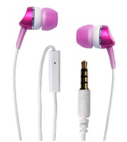 Wicked Audio Metallics In-Ear Mobile Headphones with Mic - Pink Photo