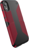 Speck Presidio Grip Series Case for Apple iPhone XR - Black and Dark Poppy Red Photo