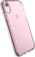 Speck Presidio Clear Series Case for Apple iPhone XR - Bella Pink with Gold Glitter Photo