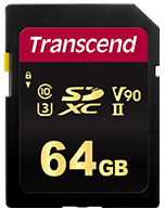 Transcend 700S SDHC/XC UHS-2 U3 V90 Class 10 64GB Memory Card Photo