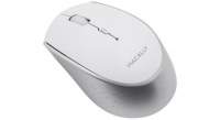 Macally - Rechargeable Bluetooth Optical Mouse - White/Silver Photo