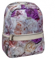 Black Miss 14" Notebook Ladies Backpack - Rose Floral Photo