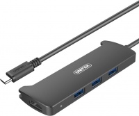 Unitek USB 3.1 Gen1 Type-C 3-Port Hub and HDMI Converter - Black Photo