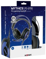 Konix - Mythics PS-U700 7.1 Gaming Headset USB - Black/Blue Photo