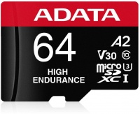 ADATA - High Endurance 64GB UHS-I U3 V30 A2 Class 10 Micro SDXC Memory Card Photo
