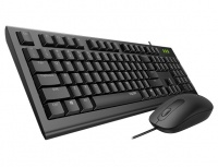 Rapoo X120Pro Wired Keyboard and Optical Mouse Combo - Black Photo