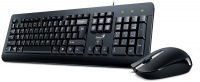 Genius KM-160 Classic Desktop USB Keyboard and Mouse Combo - Black Photo