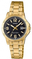 Casio Stainless Steel Womens Analog Wrist Watch - Gold and Black Photo