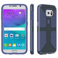 Speck CandyShell Grip Csae for Samsung Galaxy S6 - Charcoal Grey and Wisteria Purple Photo