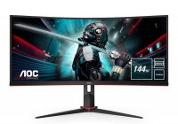 AOC 34" Gaming Monitor - WQHD LCD Curved - Black & Red Photo
