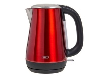 Defy 1.7L Stainless Steel Red Kettle Photo