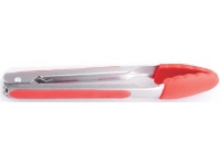 Gourmand 22cm Silicone Tongs with Auto Lock & Hook- Red Photo
