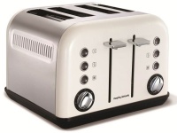 Morphy Richards Toaster 4 Slice Stainless Steel White 1800W Accents Photo