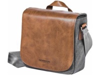 Olympus Mini Messenger Leather & Canvas Bag Photo
