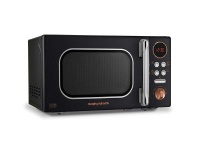Morphy Richards Stainless Steel Digital Microwave - Black Rose Gold Accents Photo