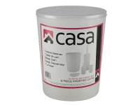 Casa 5 piecese Plastic Bathroom Set-Frosted White Photo