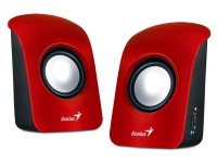 Genius SP115 2.0 Compact Portable Speakers - Red Photo