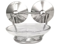 Wildberry Iron & Glass Soap Dish - Chrome W3043 Photo