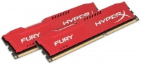 Kingston Hyper-x Fury 16Gb DDR4-3200 CL18 1.2v Desktop Memory Module with Red asymmetrical heatsink LCD Monitor Photo