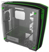 In Win In-Win ca02 H-Frame 2.0 Black & Green E-ATX Open Frame Chassis Photo