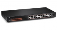 SMC Networks 24-port 10/100 Unmanaged PoE Switch with 2x SFP ports Photo
