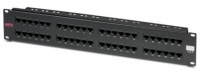APC American Power Convertion APC CAT 6 Patch Panel 48 port RJ45 to 110 568 A/B color coded Photo