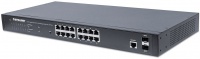 Intellinet 16-Port Gigabit Ethernet PoE Web-Managed Switch with 2 SFP Ports *TV license* Photo