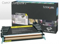 Lexmark C736 X736 X738 YELLOW HIGH YIELD TONER CARTRIDGE Photo